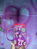 16oz glass with handle